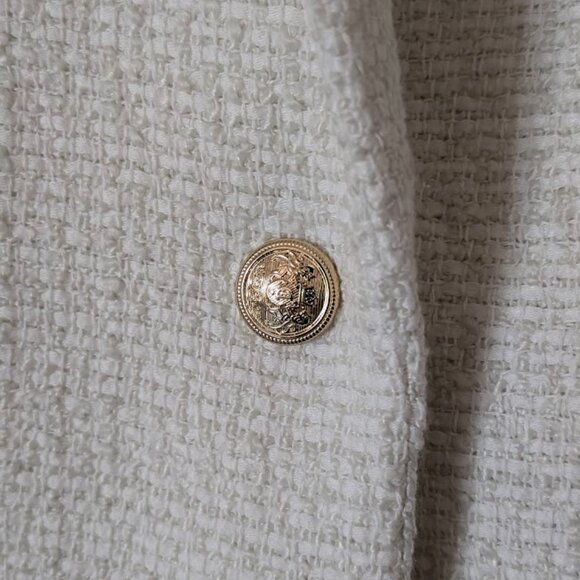 Rachel Zoe Creamy White Tweed Blazer - Size M - Picture 3 of 7